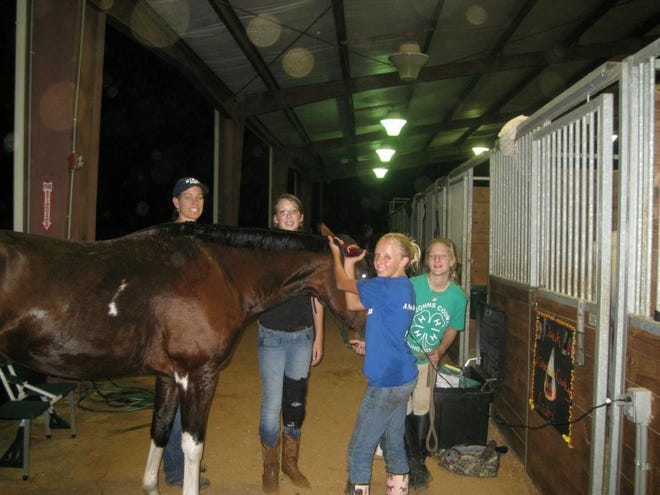 Provided by Dawn JenningsNorthwest 4-H members Montana Reinschmit (left) and Ava Martin are two locals who would be able to make good use of a closer riding facility.