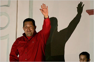President Hugo Chávez of Venezuela waved to supporters from the balcony of the presidential palace after the results of the referendum were announced.