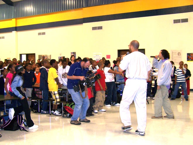 "Tha hip hop doc" and rapper "Dee-1" performed at Lowery Intermediate on Friday, Feb. 13, 2009.