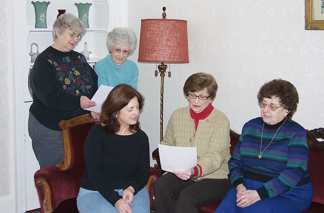 Pictured, from left, are (sitting) Krista Babinec, Lucille Shepardson and Elsie Arduini; and (standing) Eileen Zak and Dorothy Null.