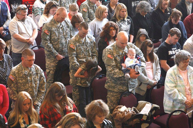 Family, Friends and officials gathered Wednesday morning at the Great Overland Station for a departure ceremony for the Kansas Army National Guard's Agribusiness Team #1. The troops are being deployed to Afghanistan for a year-long mission.