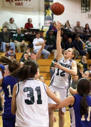 Cedarville's Jessie Duncan puts up a shot during Thursday's game against Superior Central.