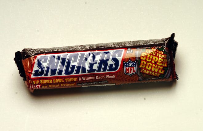 Snickers candy bar.