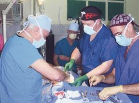 CHIEFTAIN PHOTO/COURTESY — Doctors from the International Surgical Missions at Parkview Medical Center perform surgery in the Philippines in February.