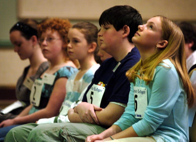 Students compete in a previous South Shore Regional Spelling Bee.