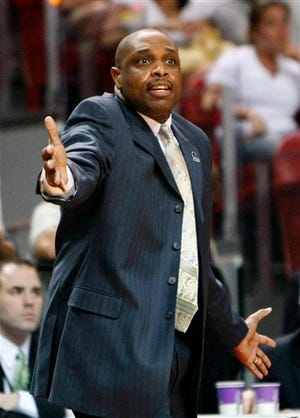 Cleveland State head coach Gary Waters pleads with officials during the second-round men's NCAA college basketball tournament game against Arizona.