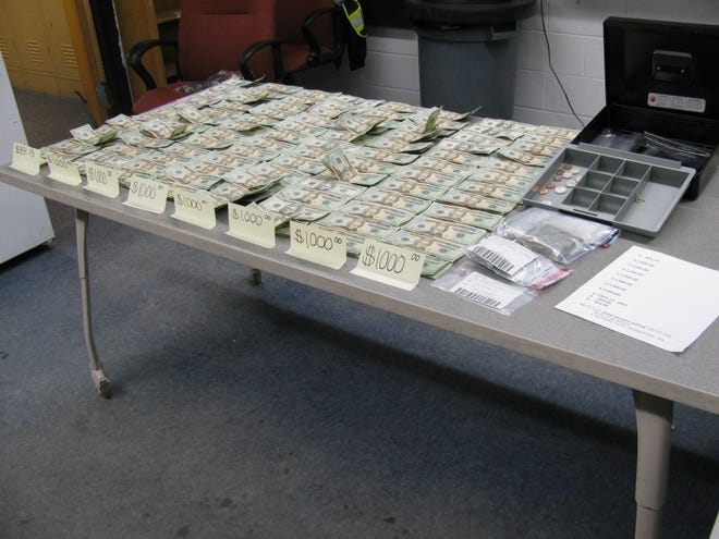 $7,800 in cash was found in a lockbox.