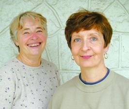 Judy Anderson (left) and Kay Down author the "Cookin' with J&K' column in the Galva News.
