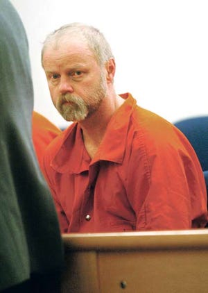 Kenneth L. French, 48, of Exeter, appears in Exeter District Court for his arraignment on Friday, March 27, 2009, the day after police say he barricaded himself in his home with a gun.