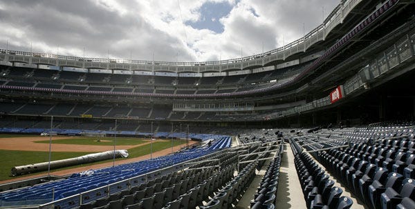 A view inside the new $1.5 billion Yankee Stadium, where the most expensive seat costs $2,625.