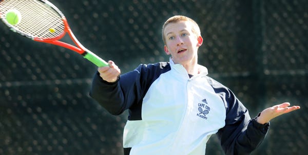 In what Cape Cod Academy coach Ralph Herbst calls the school’s greatest win in history when the Seahawks upset Falmouth - ending the Clippers’ 66-match home winning streak - Eric Eldridge selflessly switched to doubles after playing singles the entire season.