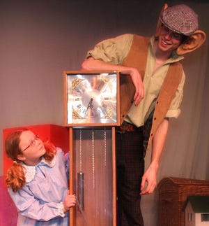 heather lannen
Trevor Pearson plays the Big Friendly Giant and Karen Stewart plays 10-year-old Sophie in Harwich Junior Theatre’s “The BFG,” David Wood’s adaptation of Roald Dahl’s children ’s story.
chidren
