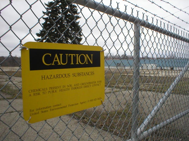 The former Rockwell site in Allegan tops a list of Michigan sites that are seriously contaminated with hazardous substances.