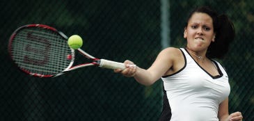 Photo By Daniel Freel/New Jersey Herald File Photo
 Sparta’s Freddy Marcinkowski won the SCIL Festival championship at first singles last year as a freshman. He will attempt to defend the title this weekend.