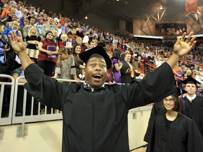 Rashaad Jackson overcame the odds to receive his diploma at Clemson’s December 2008 graduation.