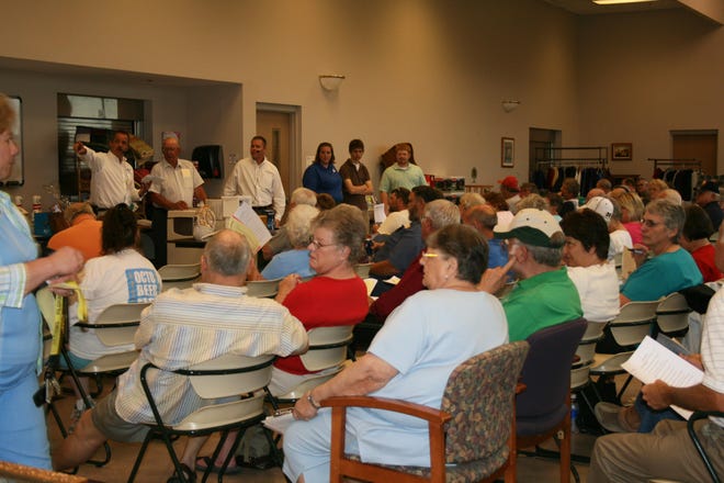 Residents and business owners from Hillsdale and Branch Counties came out for the Kimball Camp YMCA auction on Monday, April 27, 2009 at the Hillsdsale County Senior Services Center. The event helps earn funds which the camp uses during the year to fund various activities.