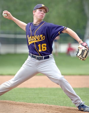 David Gibson pitches for Hanover.