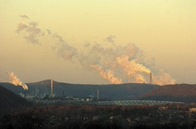 Times photo by LUCY SCHALY The Pittsburgh region, including Beaver County, has once again been ranked by the American Lung Association as having among the dirtiest air in the nation.