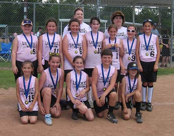 The Lil' Chix won the championship of the AYSA U-10 opening season tournament April 25. From left, back row, Assistant Coach Janese Dimaio and Coach Tara LeBlanc. Middle, Sarah Averett, Sarah Kaltenbacher, Kamie Parker, Casie Savoy, Morgan Bourgeois, Morgan LeBourgeois and Morgan Tidwell. Front, Lisa Lirette, Miranda Hayes, Camille LeBlanc, Dara Dimaio and Lacey Godeaux. Not pictured, Madison Lee.