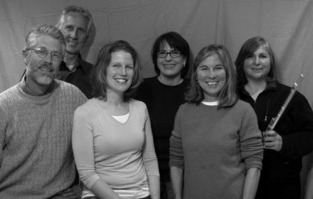 Store of Wishbones performers. Back row, from left, Gerry Duffy, Sarah Lewis and Cynthia Chatis; front row, from left, Tony Lee, Shelley Girdner, and Agnes Charlesworth.