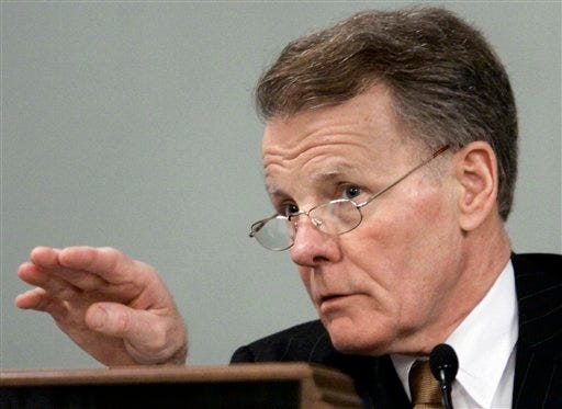 Illinois Speaker of the House Michael Madigan, D-Chicago, listens to witnesses testify while overseeing the Joint Committee on Government Reform at the Illinois State Capitol in Springfield, Ill., Tuesday May 5, 2009. (AP Photo/Seth Perlman)