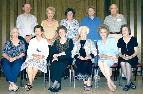 Gonzales High School classmates of 1943 gathered for a social and lunch at Sno’s Restaurant Wednesday, May 18. The reunion marked their 66th year. Shown during the event are from left, front row, Authur Daigle, Edith Gautreau LeBlanc, Rosalie Bercegeay Sutcliffe, Joyce Braud Wintz, and Wilbert Braud; and front row, Gladys Burns Duplessis, Marie Daigle Mares, Lula Braud Gautreau, Shirley LeBlanc Landry, Elaine James Harelson, and Betty Lou Gautreau Bullion.