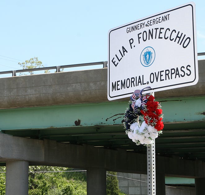 The Interstate 495 overpass spanning Rte. 109 in Milford is dedicated to Gunnery Sgt. Elia P. Fontecchio who was killed while serving in Iraq.