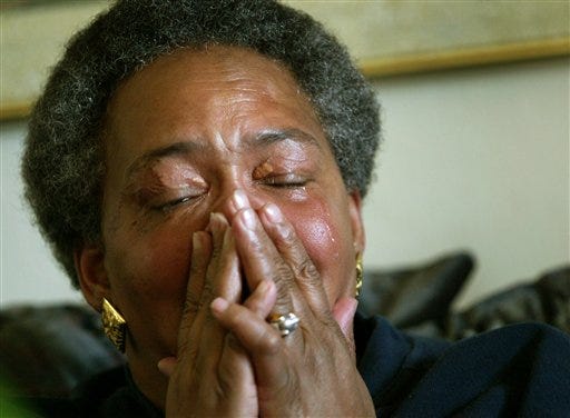 Debra Hunt breakisinto tears as she talks about the death of her daughter, a 32-year-old cancer patient. Hunt faced cremation costs of $1,000, but had only $400 in the bank after quitting her job with the Dayton school system to be with her daughter. The city of Dayton paid for the cremation.
