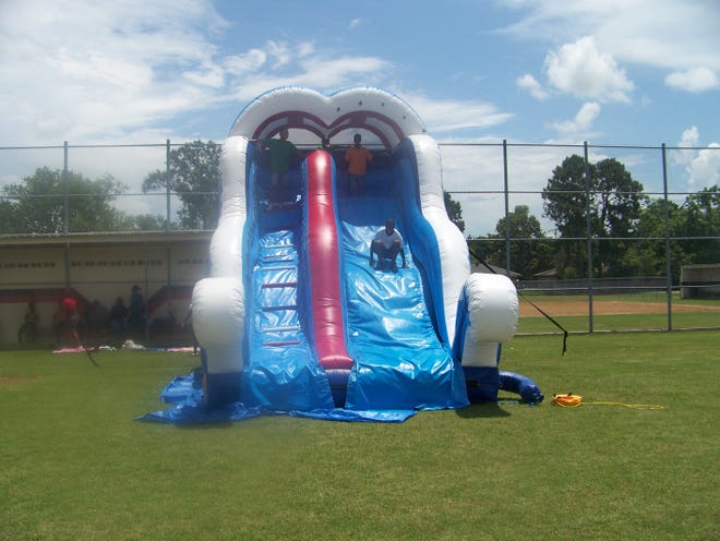 Donaldsonville High Seventh graders enjoyed the inflatable slide, along with other sporting events as a reward for hard work throughout the school year.