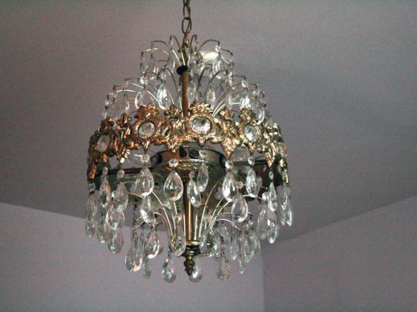 This photo taken March 28, 2009 shows a Baccarat 1945 Crystal Chandelier.