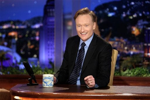 Conan O'Brien makes his debut as the host of NBC's "The Tonight Show."