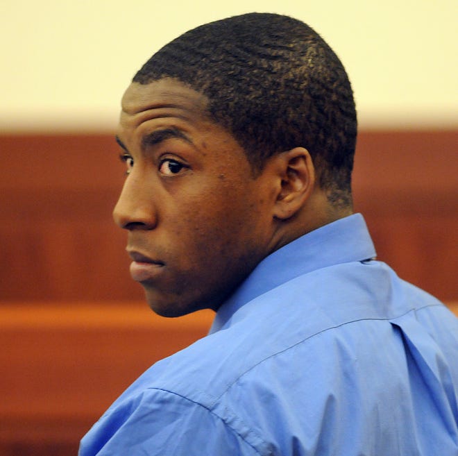 Patrick Powell appears in Worcester Superior Court on Thursday. He is charged with the 2006 murder of Daniel Columbo.