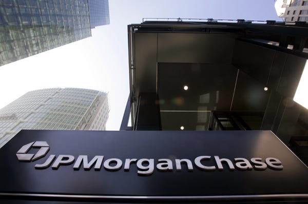 The exterior of JPMorgan Chase offices in San Francisco, is shown Oct. 15, 2008.