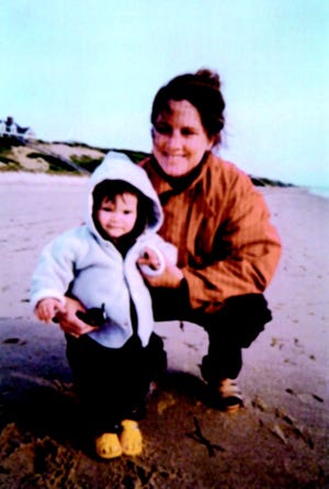 Christa Worthington, with her daughter Ava.