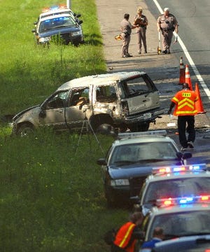 RICK WILSON/The Times-Union The Florida Highway Patrol investigates the scene of the accident on June 5 on Interstate 295