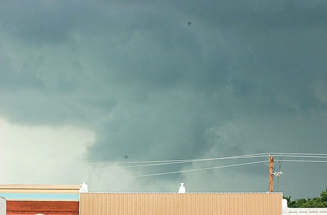 A funnel cloud was spotted Wednesday afternoon near Marysville in Marshall County.