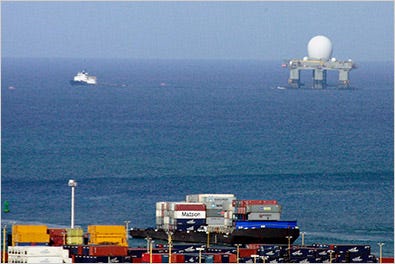 Antimissile interceptors are in place in Hawaii, and a radar commonly known as the golf ball, above, has moved from the base where it is normally moored.