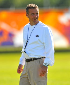 Florida head coach Urban Meyer has been evaluating talent the last few weeks.