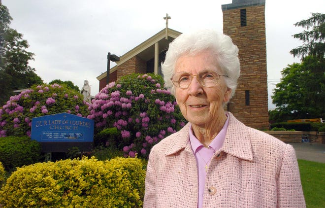 Sister Marie Madigan, 86, is retiring as CCD director at Our Lady of Lourdes Church in Brockton.