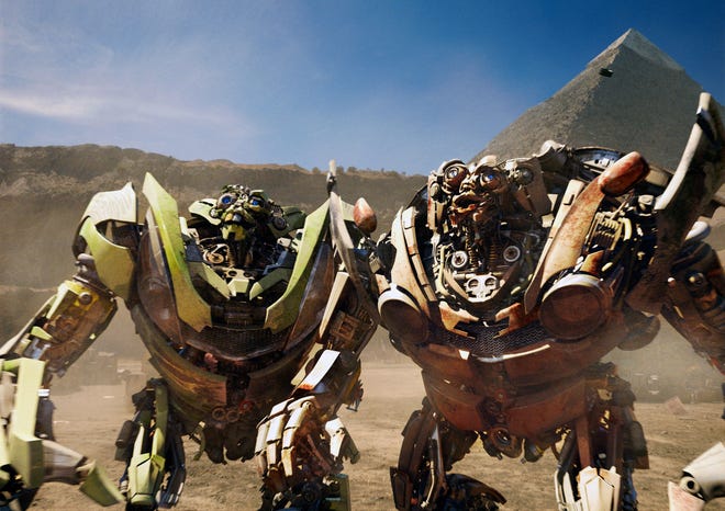 Twin robots – Skids, left, and Mudflap – are creating controversy for “Transformers: Revenge of the Fallen” because of perceived racial overtones.