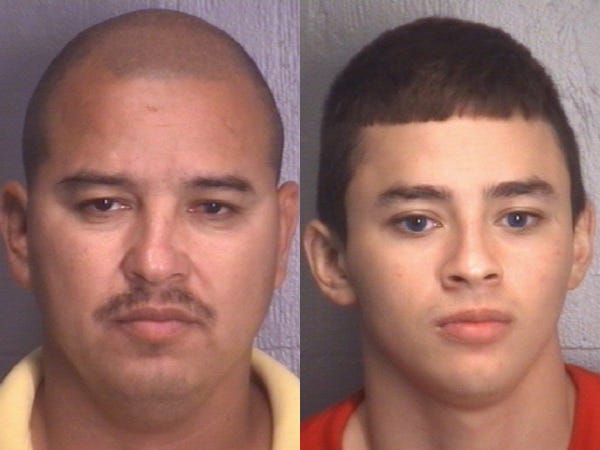 Luis Hernandez, 38, and Oscar Hernandez, 19, both of Leland, were arrested in a parking lot near the 300 block of South College Road on Thursday and charged with cocaine trafficking and other charges, according to a news release from the New Hanover County Sheriff’s Office.