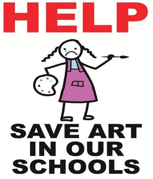Appling County residents will wear T-shirts with this logo at the Board of Education meeting tonight in hopes of reinstalling art programs.