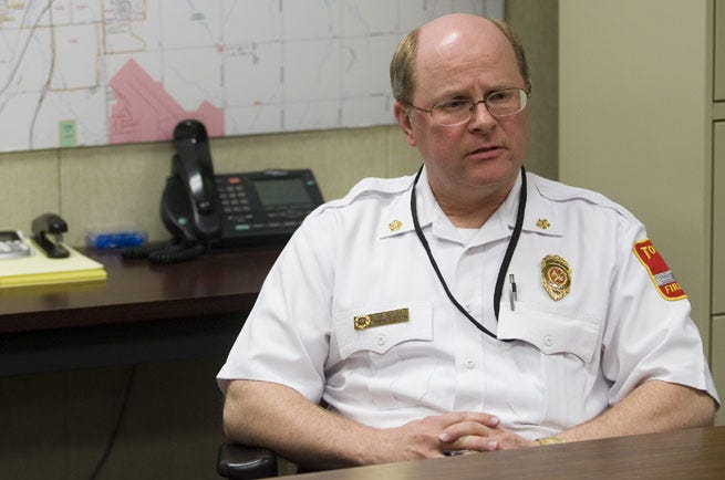 Fire Chief Howard Giles said in an interview Tuesday that he wishes city manager Norton Bonaparte the best of luck in picking his replacement. Before leaving office, Giles’ goals are acquiring land for a new fire station and adequate 2010 funding.