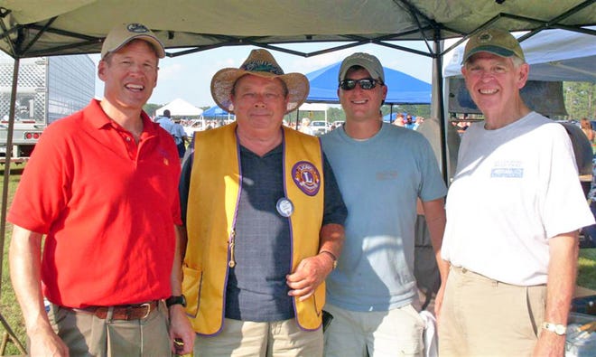 Courtesy Exchange Club of Richmond HillU.S. Rep. Jack Kingston, at left, joined the Lions and Exchange clubs of Richmond Hill thanking soldiers at Fort Stewart during an Independence Day celebration.