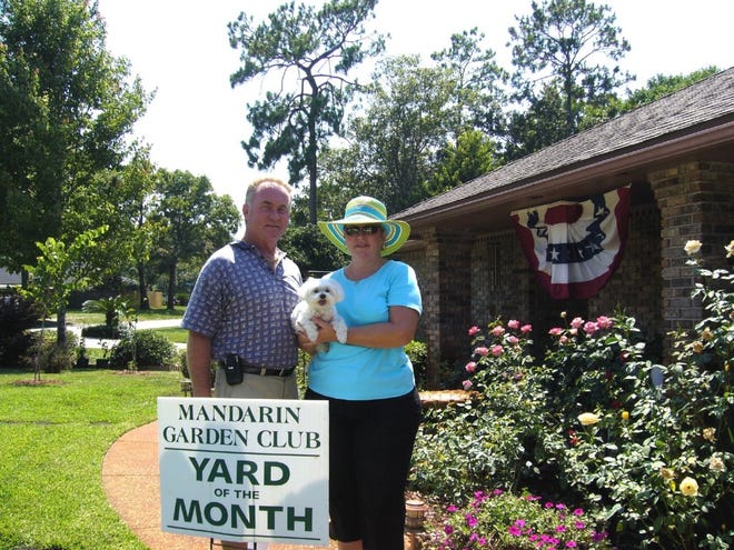 Provided by Darlene GanttLori Haney is the Mandarin Garden Club's Yard of the Month recipient for July, with the help of husband Billy. The yard of their Saddle Ridge home is full of colorful flowers and plants.