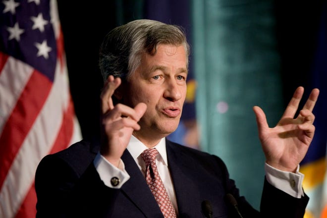 James Dimon, CEO of JPMorgan Chase & Co., speaks at a meeting earlier this year.ASSOCIATED PRESS / MARK LENNIHAN