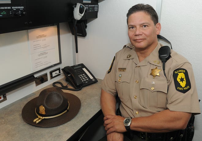 Marty Zamudio has been with the Illinois State Police since 1984.