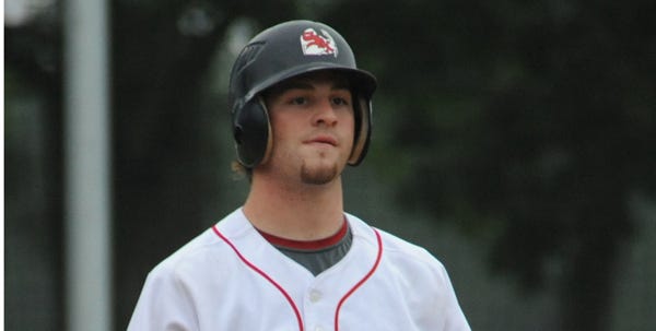 Y-D’s Ben McMahan can’t hide his disappointment after striking out with the bases loaded to end the sixth inning. Harwich struck early and often, snapping a nine-game win streak for the Eastern Division-leading Red Sox.