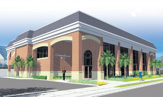 A rendering of the renovation planned for the former AmSouth Bank building at 406 E. Silver Springs Blvd.