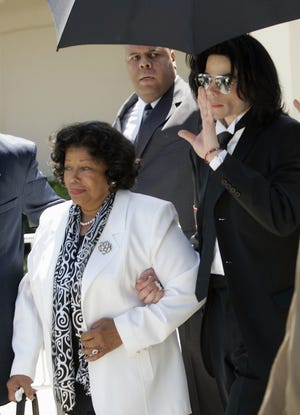 Michael Jackson and his mother, Katherine, leave Santa Barbara County Superior Court in Santa Maria, Calif., after he was acquitted in his child molestation case.